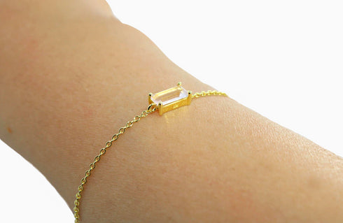 Ameya अमेय | Rosenquarz | Armband | 18K Vermeil Vergoldung